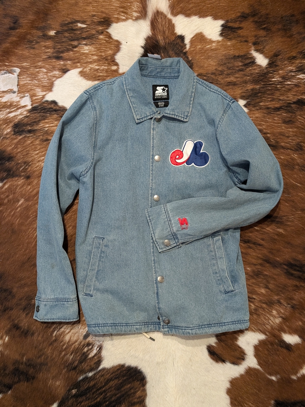 Starter Montreal Expos Denim Jacket Medium